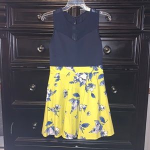 Navy and yellow dress size 7